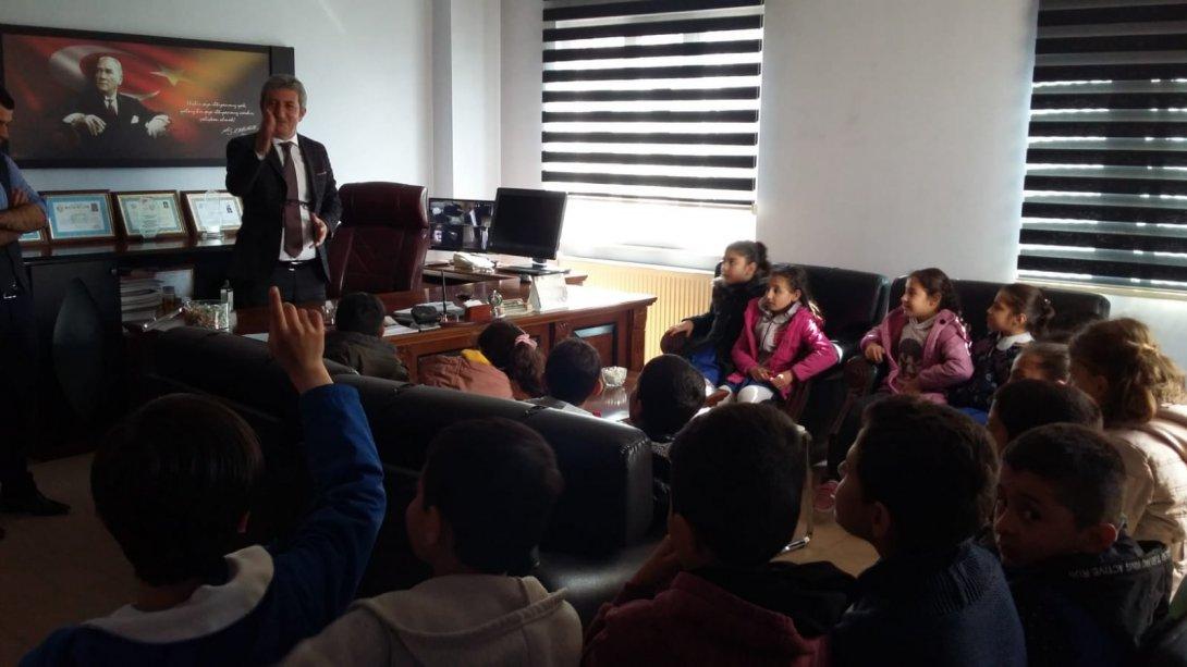 İlçemiz Cumhuriyet İlkokulu Öğrencileri ´´Kurum Ziyaretleri´´ Kapsamında Müdürlüğümüzü Ziyaret Ettiler. 
